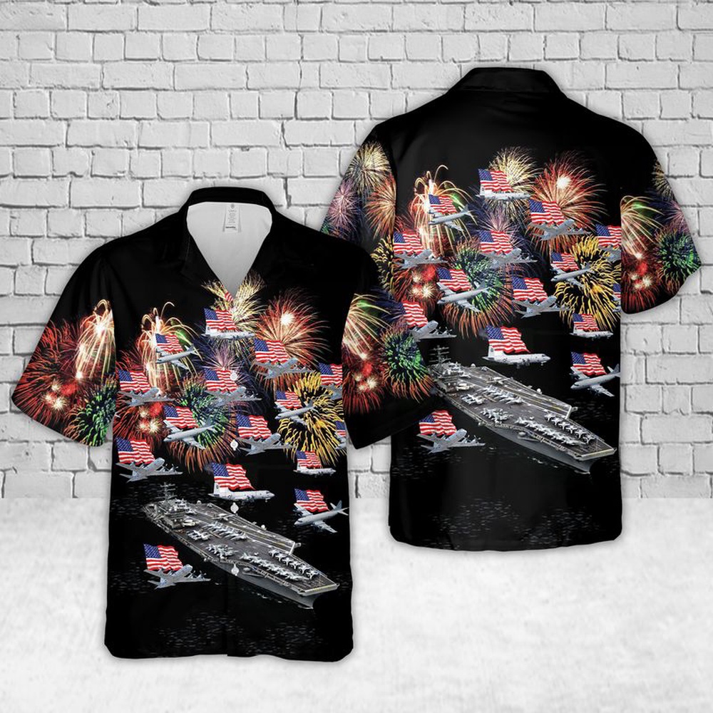 Us Navy Hawaiian Shirt, US Navy Nimitz Hawaiian Shirt, Military Aloha Shirt