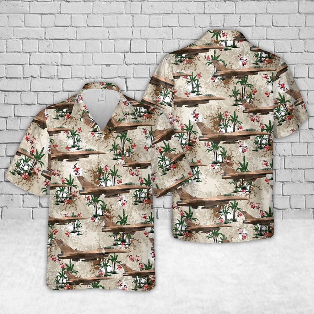 Us Navy Hawaiian Shirt, US Navy NSAWC - General Dynamics F-16A Block 15AM OCU Fighting Falcon Hawaiian Shirt