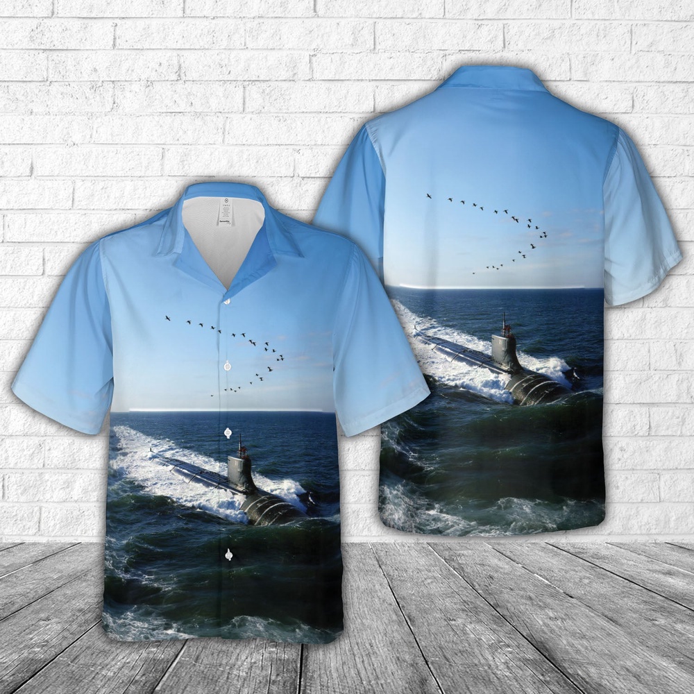 Us Navy Hawaiian Shirt, US Navy Seawolf-class submarine Hawaiian Shirt, Military Aloha Shirt