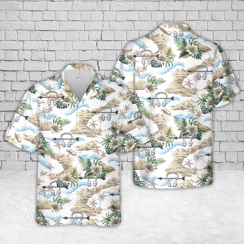 Us Navy Hawaiian Shirt, US Navy Sonar Technician (ST) Hawaiian Shirt, Military Aloha Shirt