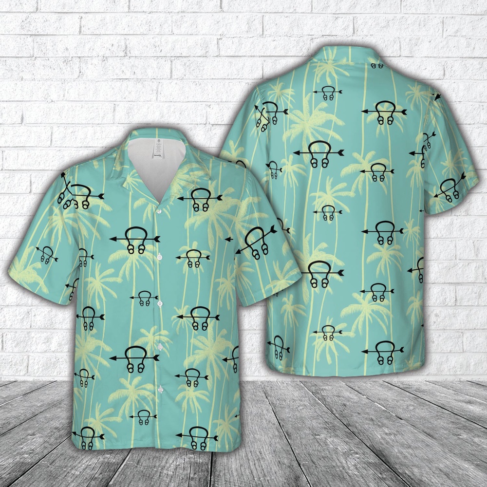 Us Navy Hawaiian Shirt, US Navy Sonar Technician (ST) Rating Badge Hawaiian Shirt, Military Aloha Shirt