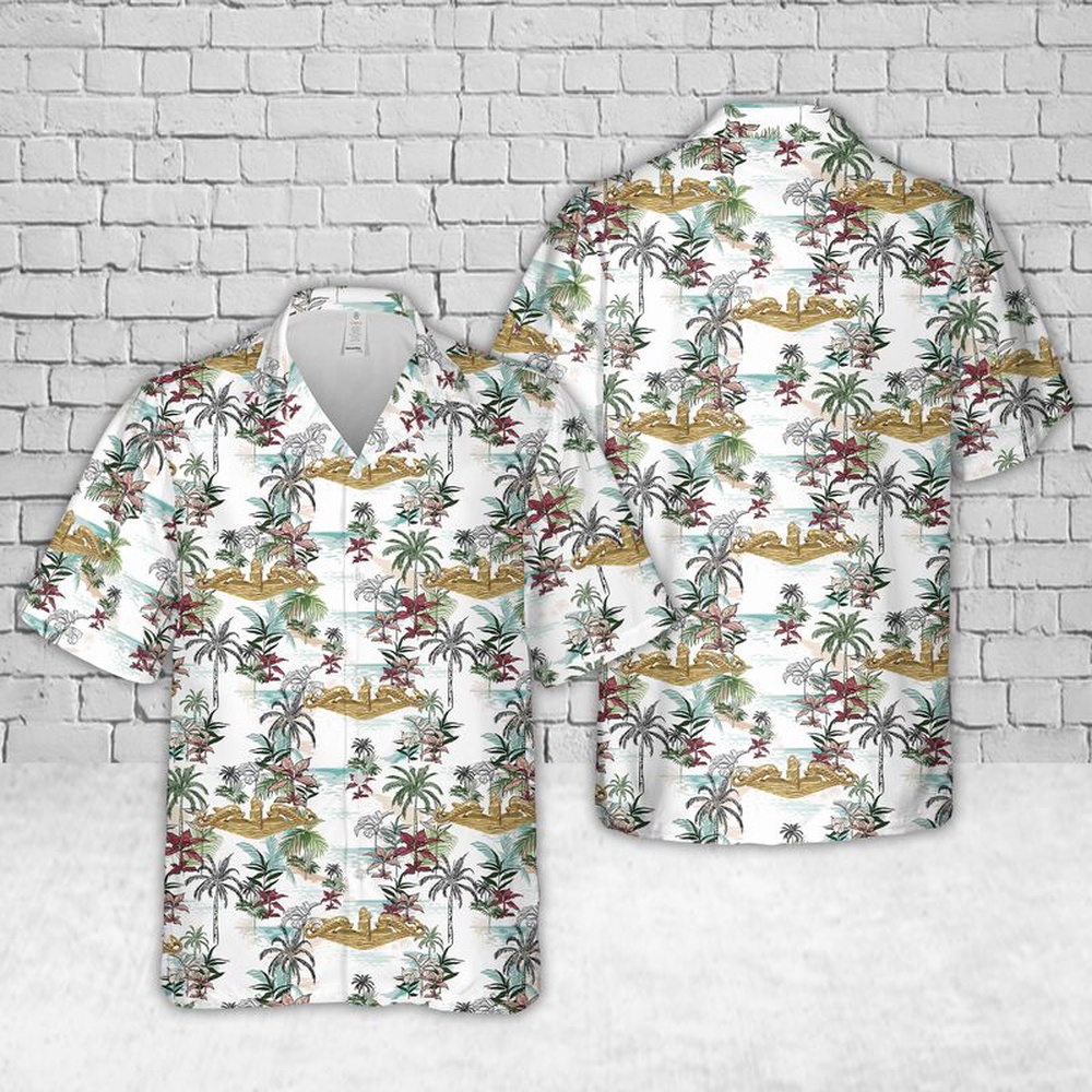 Us Navy Hawaiian Shirt, US Navy Submarine Badge - WWII Gold Hawaiian Shirt, Military Aloha Shirt