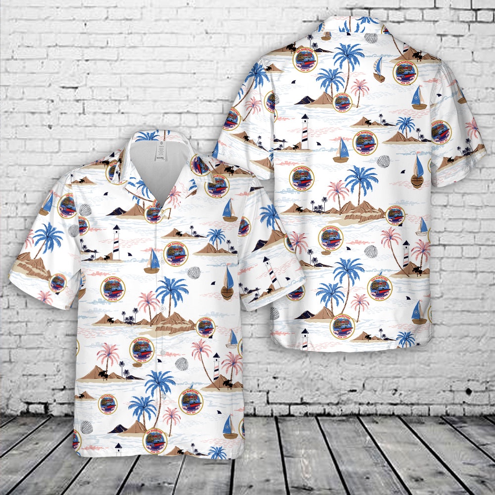 Us Navy Hawaiian Shirt, US Navy USS Hartford (SSN-768) Hawaiian Shirt, Military Aloha Shirt