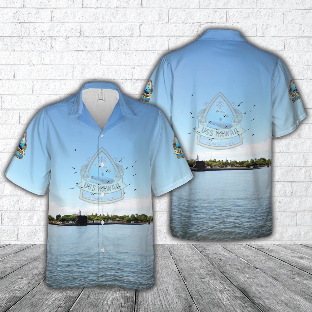 Us Navy Hawaiian Shirt, US Navy USS Hawaii (SSN-776) Hawaiian Shirt, Military Aloha Shirt
