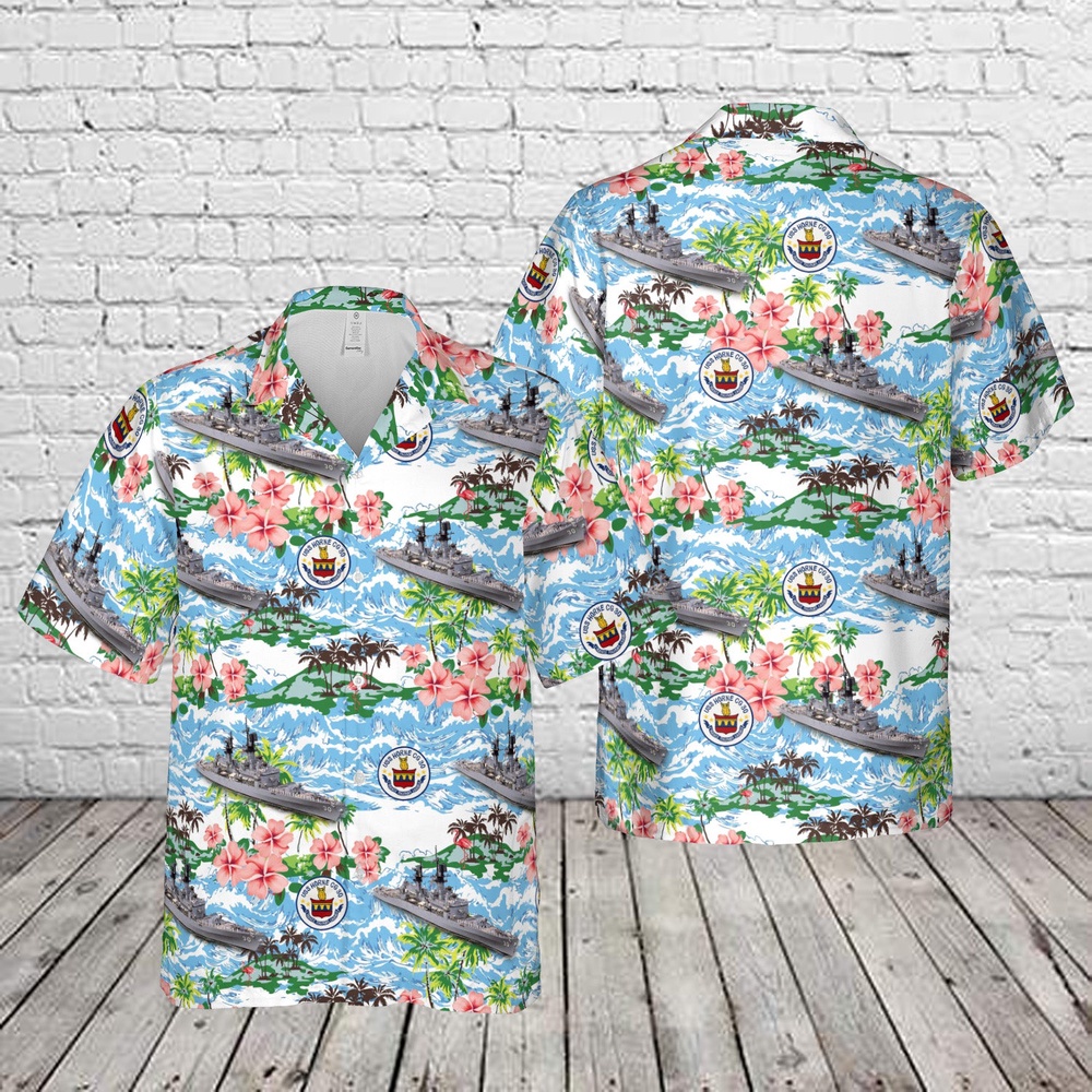 Us Navy Hawaiian Shirt, US Navy USS Horne (DLGCG-30) Belknap-class destroyer leadercruiser Hawaiian Shirt, Military Aloha Shirt