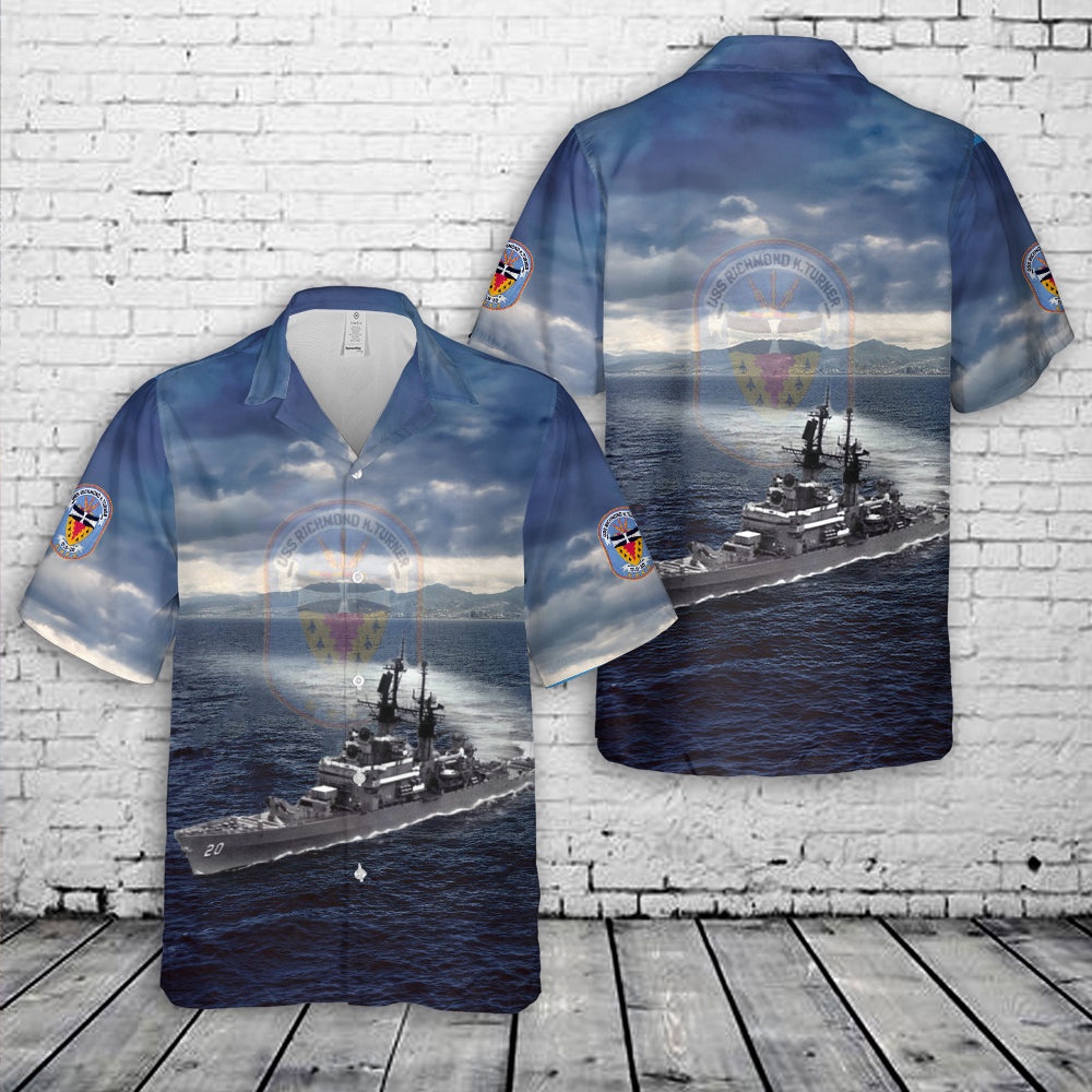 Us Navy Hawaiian Shirt, US Navy USS Richmond K Turner (DLG-20 CG-20) Leahy-class cruiser destroyer leader Hawaiian Shirt