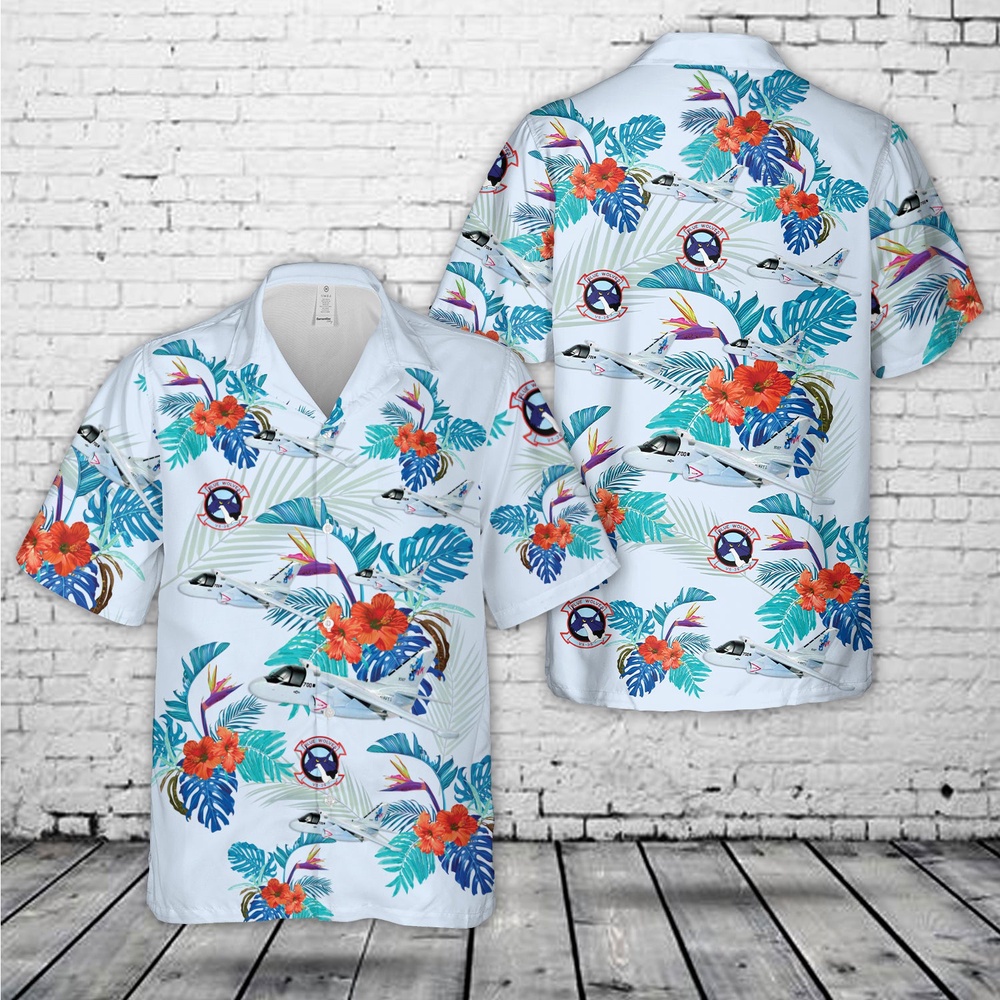 Us Navy Hawaiian Shirt, US Navy VS-35 Lockheed S-3B Viking Hawaiian Shirt, Military Aloha Shirt