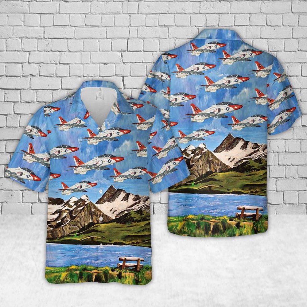 Us Navy Hawaiian Shirt, US Navy VX-23 T-45 Goshawk Hawaiian Shirt, Military Aloha Shirt