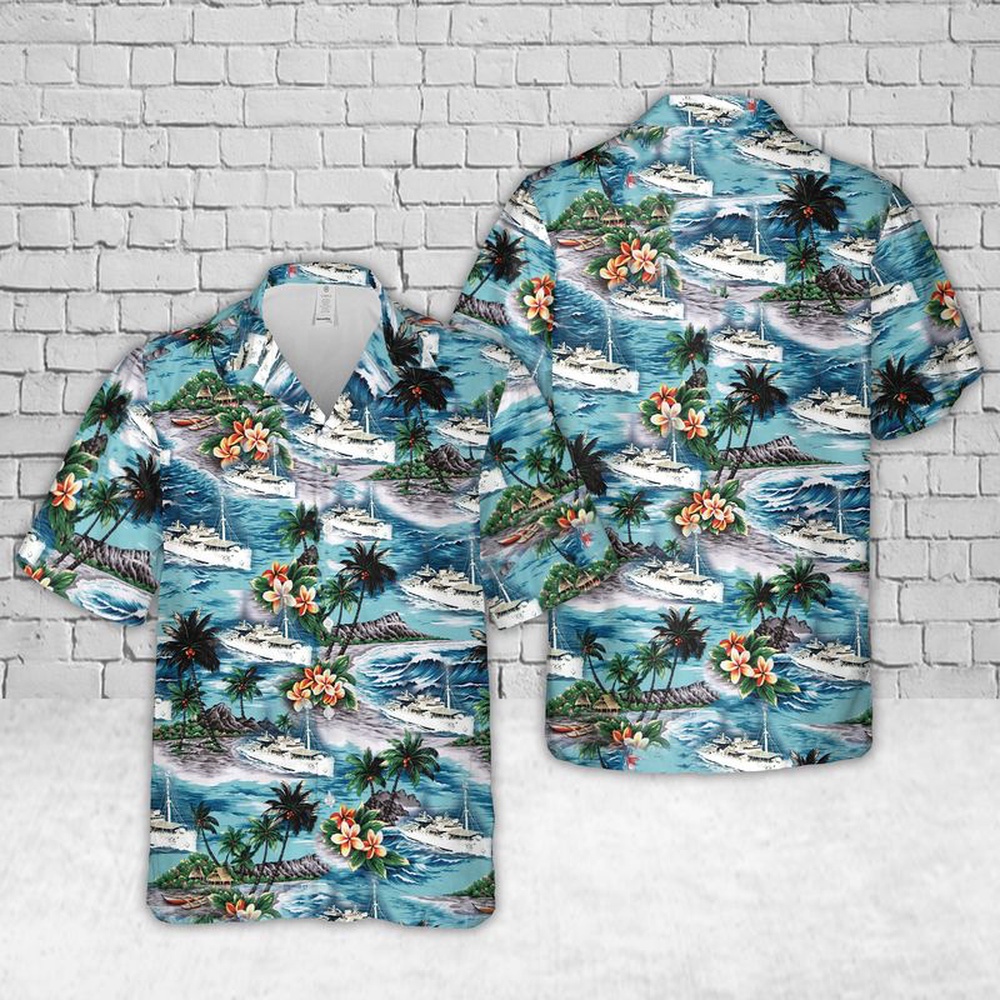 Us Navy Hawaiian Shirt, USS Current (AR-S22) US Navy Ship Reunions Hawaiian Shirt, Military Aloha Shirt