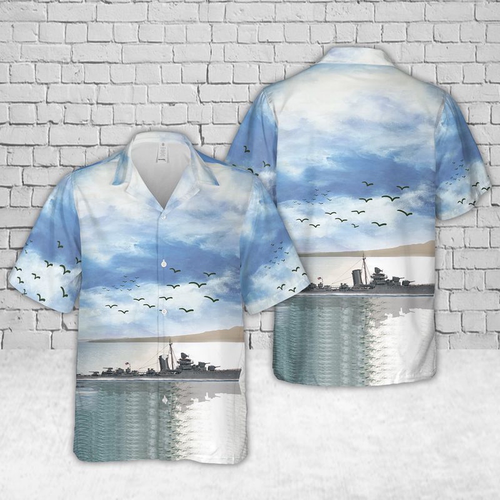 Us Navy Hawaiian Shirt, USS Sterett ( DD-407) US Navy Ship Reunions Hawaiian Shirts, Military Aloha Shirt
