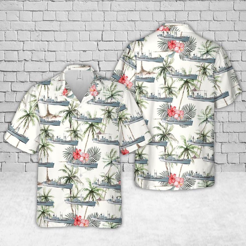 Us Navy Hawaiian Shirt, USS Tidewater (AD-31) US Navy Ship Reunions Hawaiian Shirts, Military Aloha Shirt