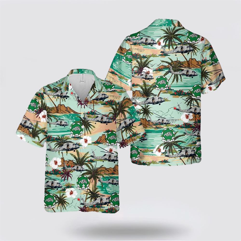 US Navy HSC-7 Helicopter Sea Combat Squadron Seven Dusty Dogs Hawaiian Shirt - Gift For Military Personnel