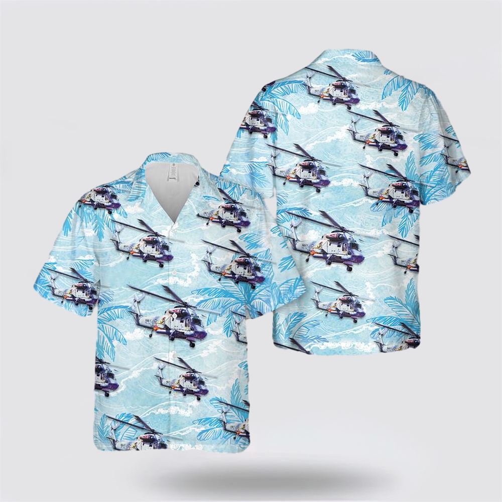 US Navy Kaman SH-2G Super Seasprite Hawaiian Shirt - Beachwear Gifts For Navy Soldiers