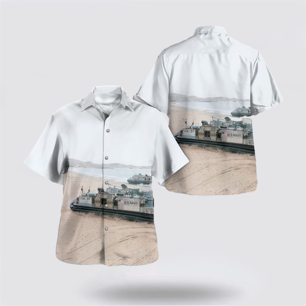 US Navy Landing Craft Air Cushion Hawaiian Shirt - Beachwear Gift For Military Personnel