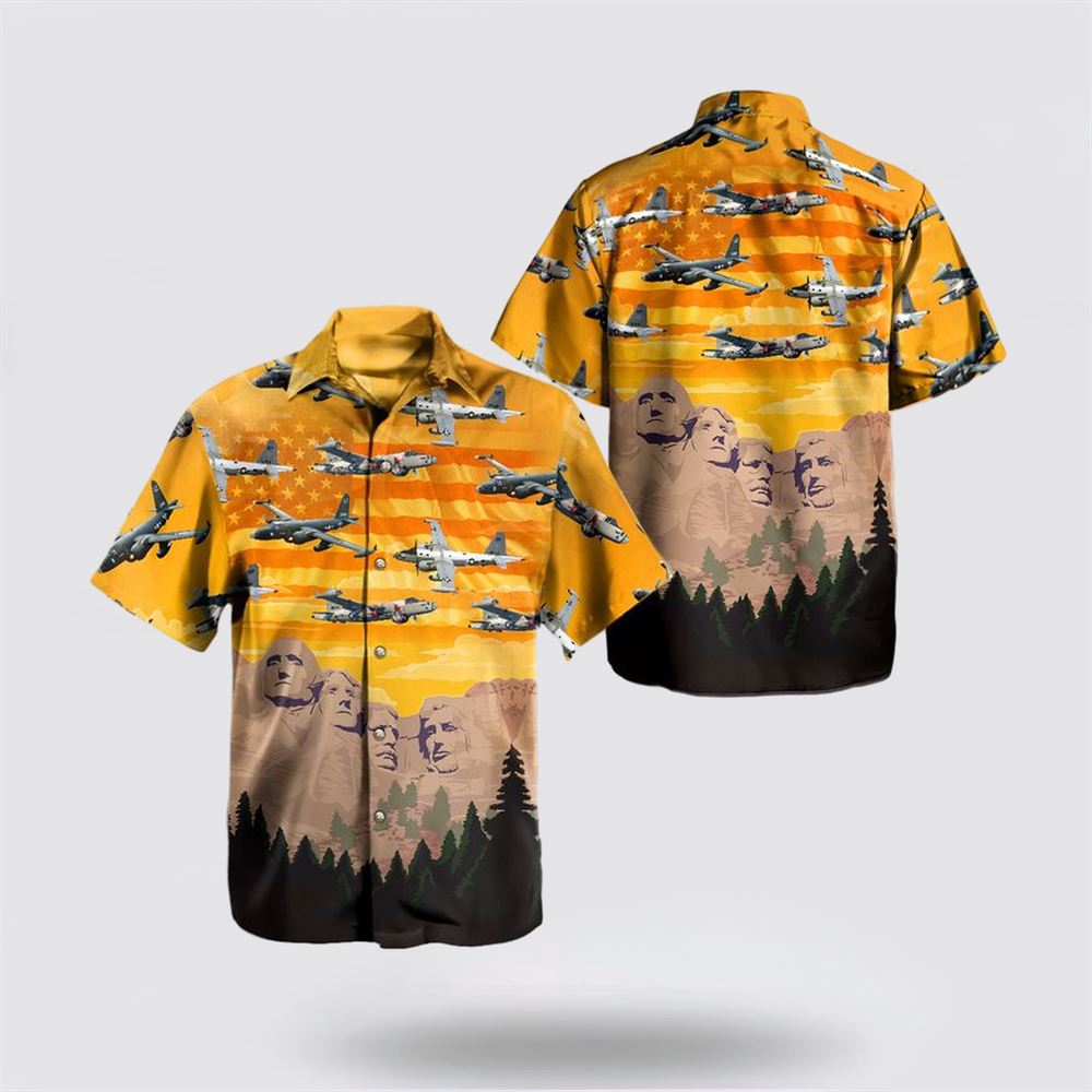 US Navy Lockheed P-2 Neptune Independence Day Mt. Rushmore Hawaiian Shirt - Beachwear Gifts For Navy Soldiers
