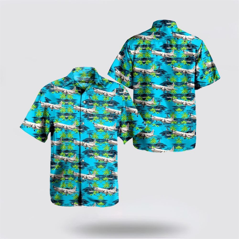 US Navy Lockheed P-3C Orion Hawaiian Shirt - Gifts For Military Personnel