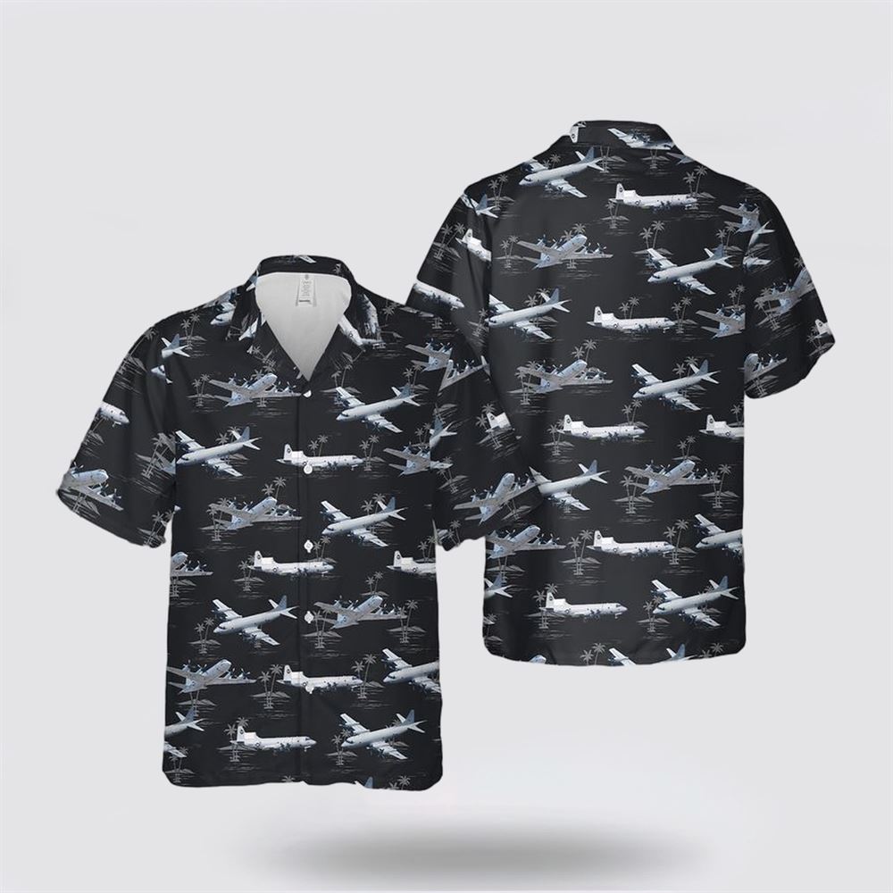 US Navy Lockheed P-3C Orion Hawaiian Shirt - Gifts For Navy Soldiers