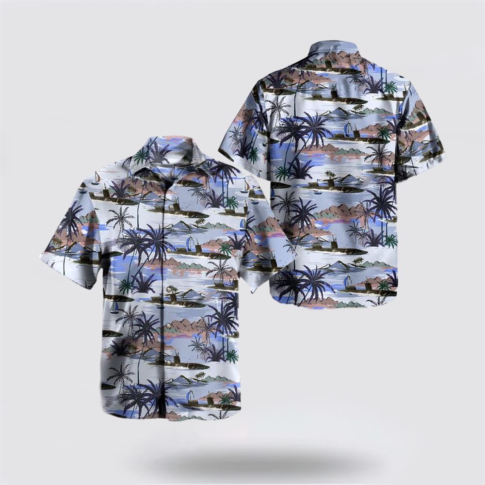 Us Navy Los Angeles USS Greeneville SSN-772 Attack Submarine Hawaiian Shirt - Beachwear For Vacation