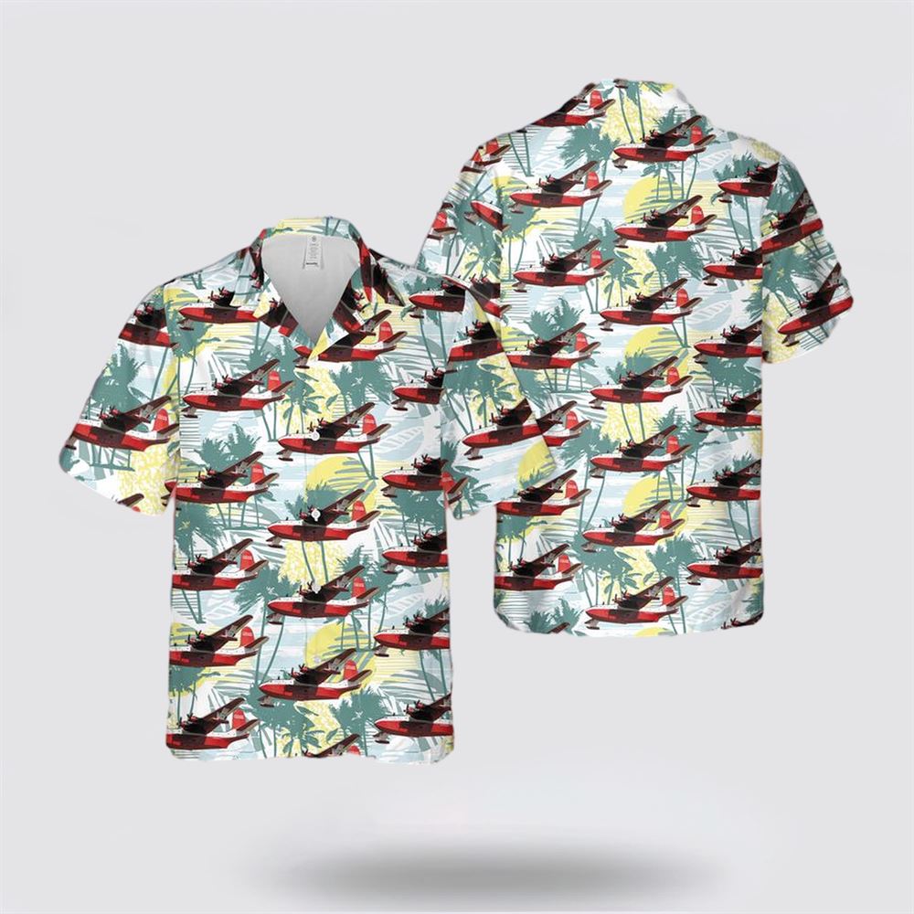 US Navy Martin JRM Mars Hawaiian Shirt - Beachwear Gifts For Navy Military Personnel