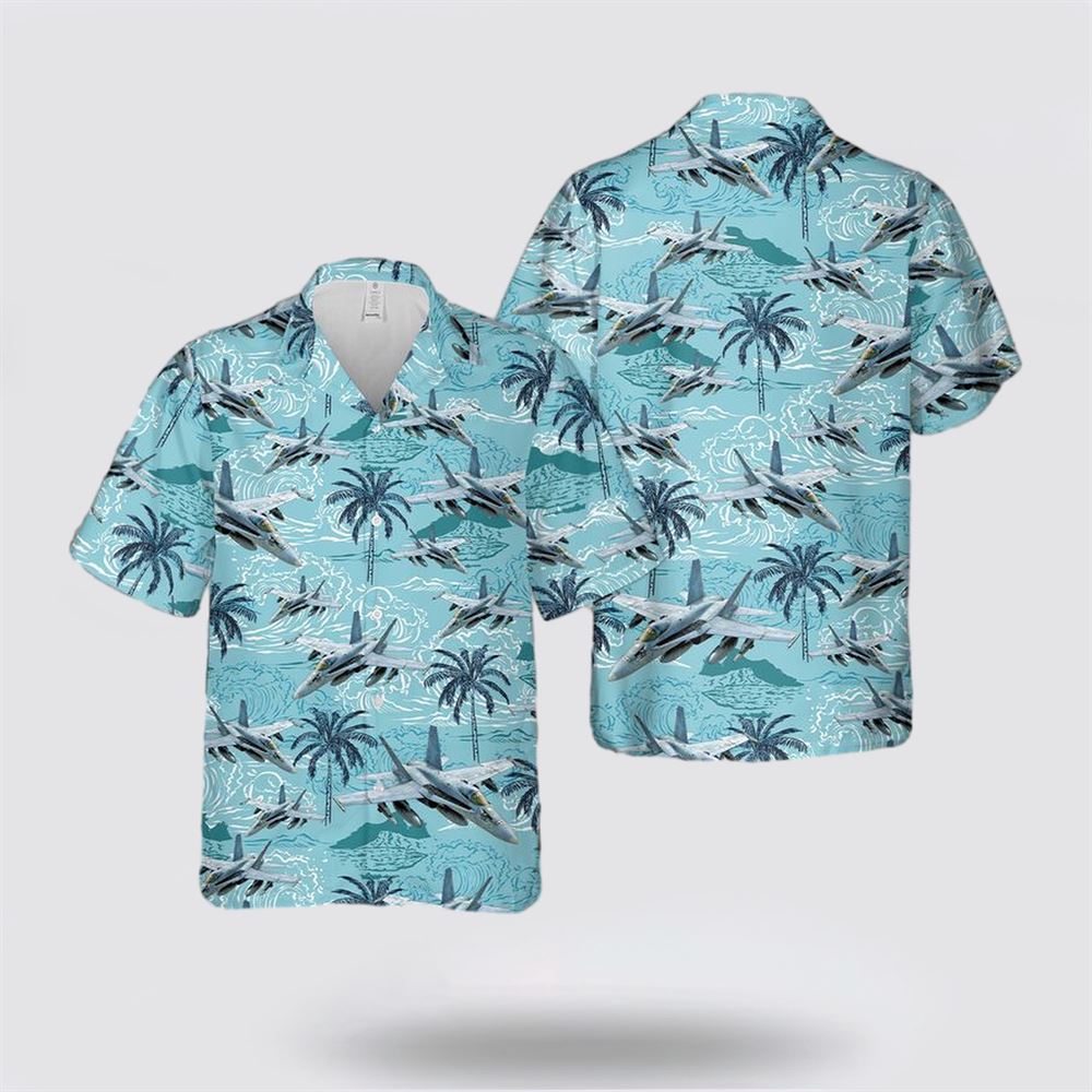 US Navy McDonnell Douglas FA-18 Hornet Hawaiian Shirt - Gift For Military Personnel