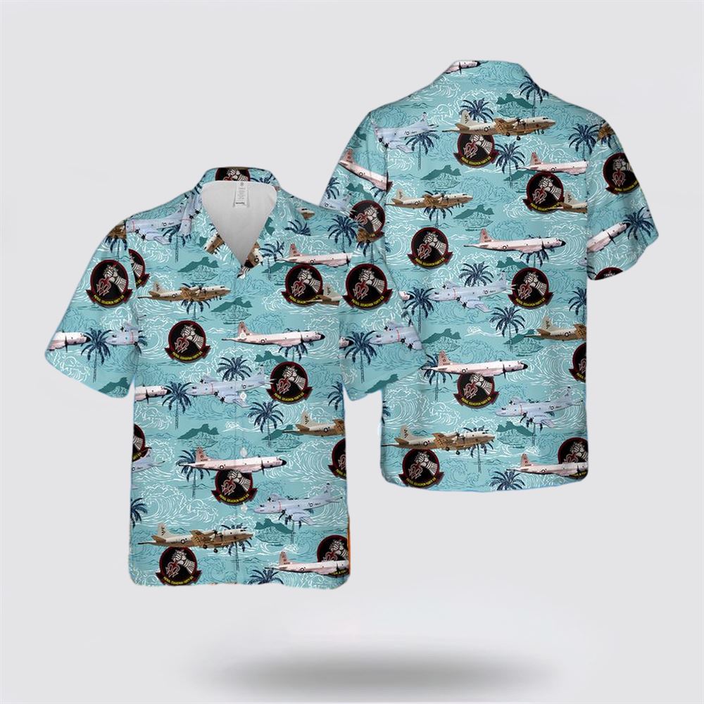 US Navy P-3 Orion Hawaiian Shirt- Beach Clothes For Navy Soldiers - Beachwear Gifts For Navy Soldiers