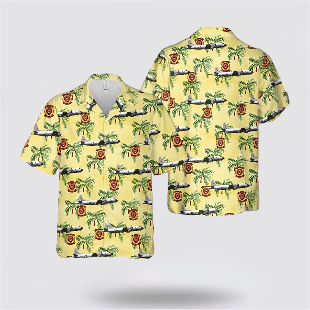 US Navy P-3B Orion Of VP-90 Lions Hawaiian Shirt - Gifts For Navy Military Personnel
