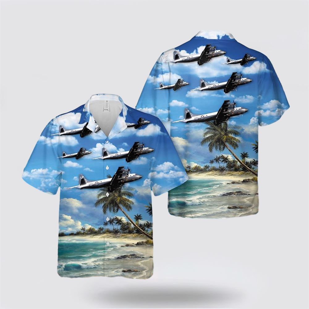 US Navy Patrol Squadron 49 P-3A Hawaiian Shirt - Hawaiian Shirt Gifts For Navy Soldiers