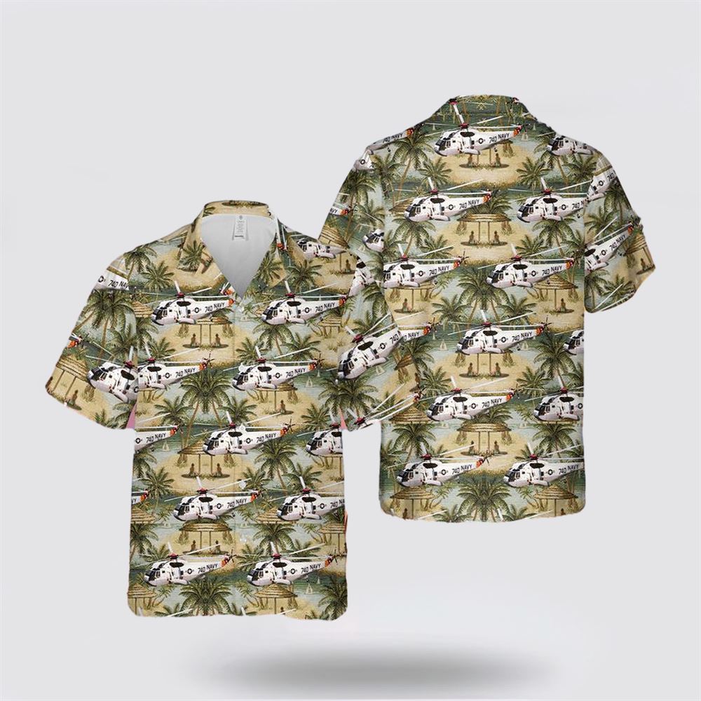 US Navy Sikorsky SH-3 Sea King Hawaiian Shirt - Gift For Military Personnel