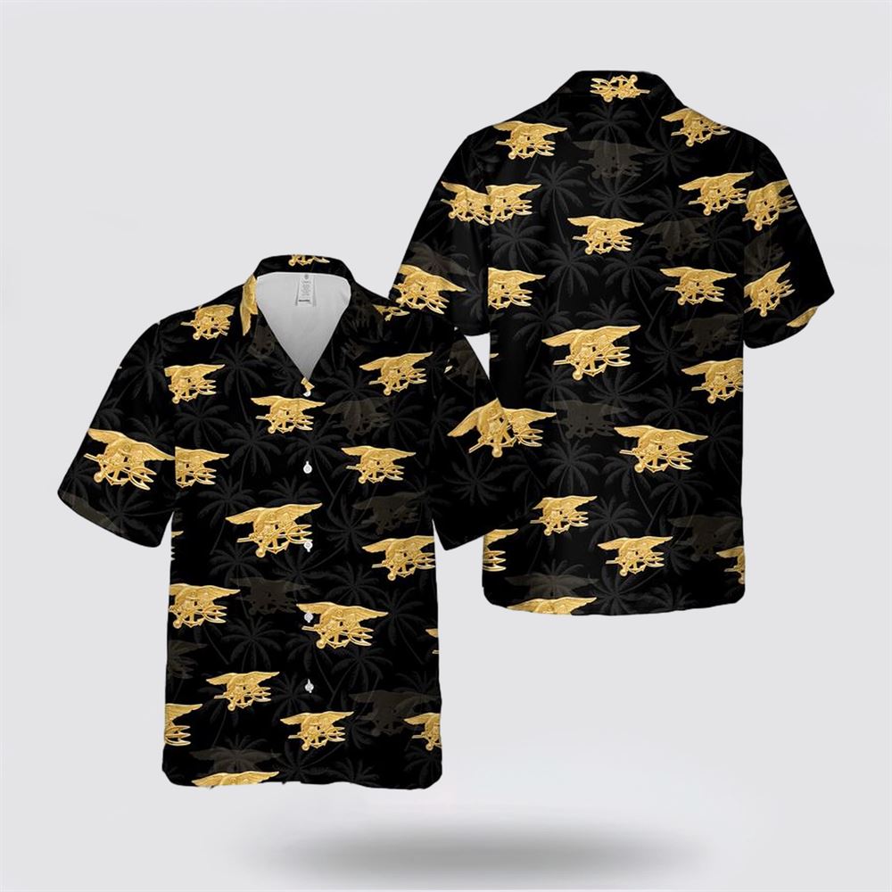 US Navy Special Warfare Badge Hawaiian Shirt - Gift For Military Personnel