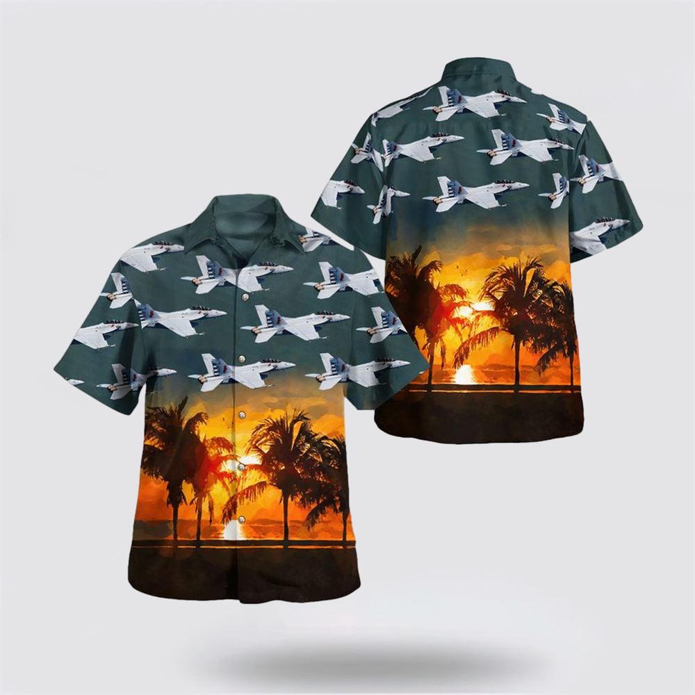 US Navy Strike Fighter Squadron 22 (VFA-22) Hawaiian Shirt - Beachwear Gifts For Navy Soldiers