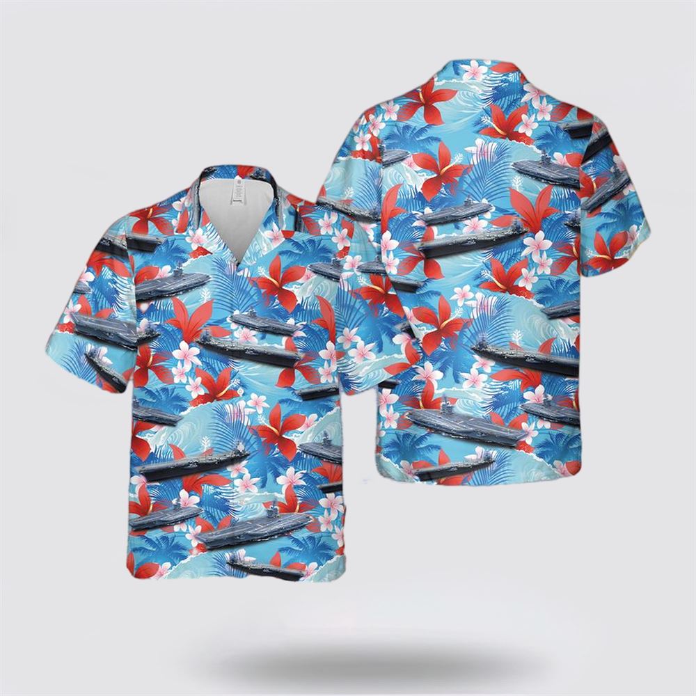 US Navy USS Abraham Lincoln (CVN-72) Hawaiian Shirt - Beach Clothes Gifts For Military Personnel