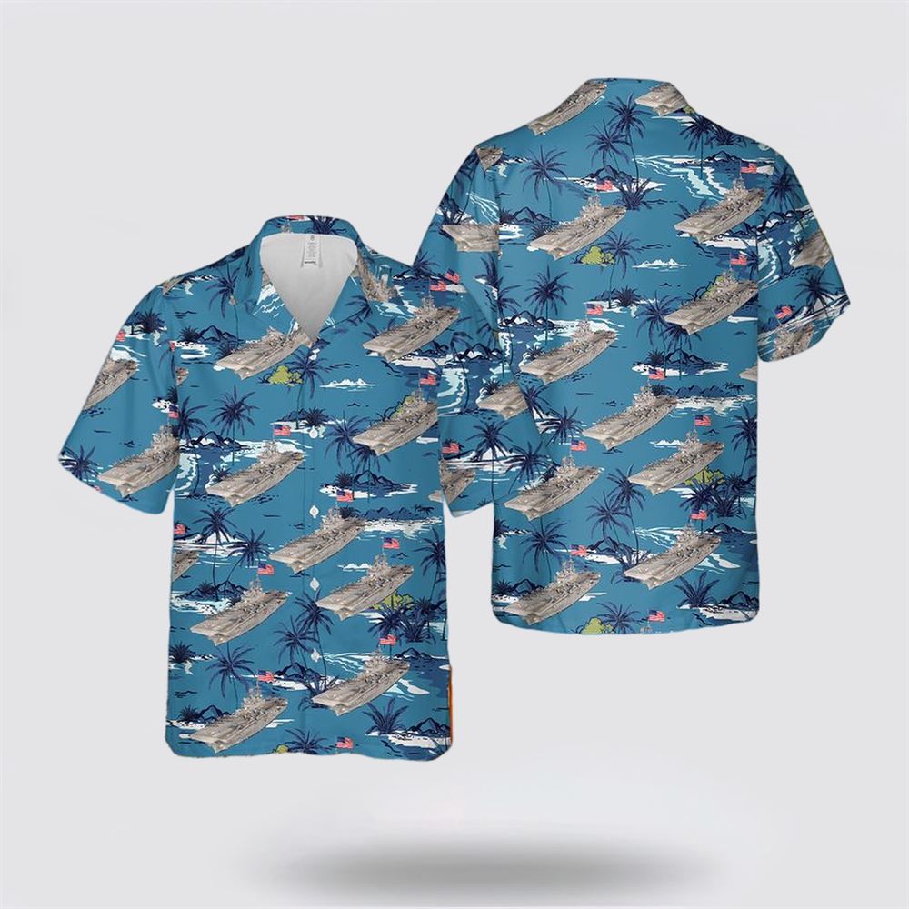 US Navy USS America LHA-6 Hawaiian Shirt - Gifts For Navy Military Personnel