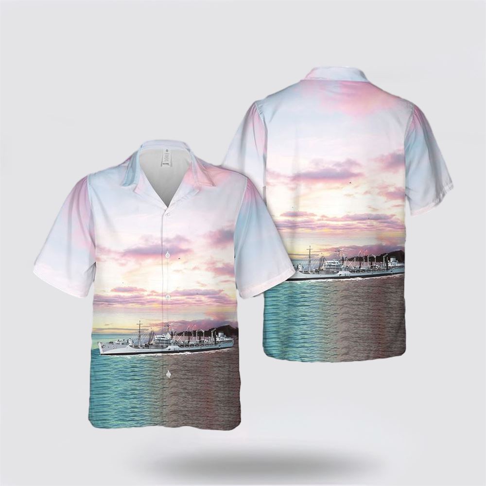 US Navy USS Chikaskia (AO-54) Hawaiian Shirt - Beachwear Gifts For Navy Military Personnel