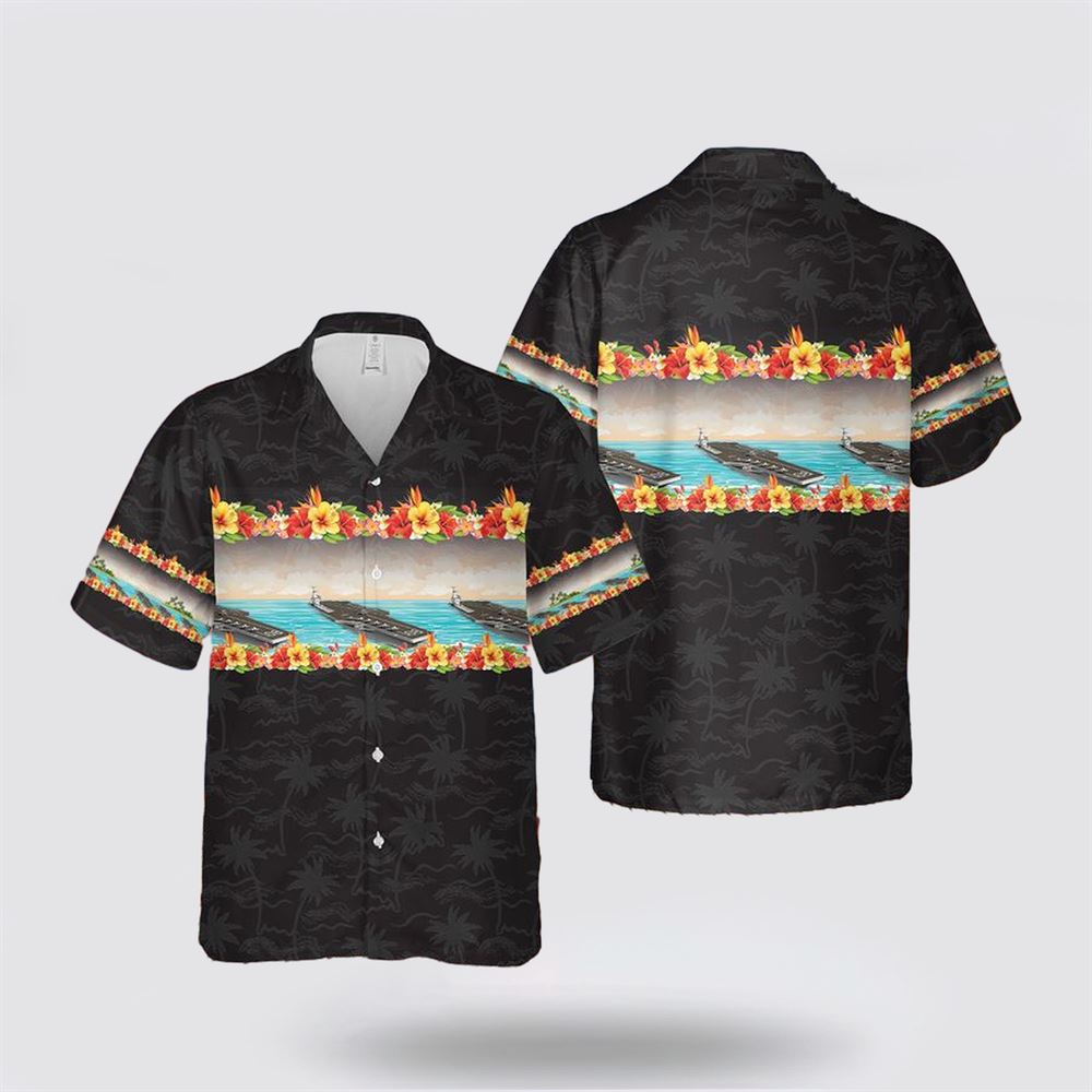US Navy USS Enterprise (CVN-80) Hawaiian Shirt - Gift For Military Personnel