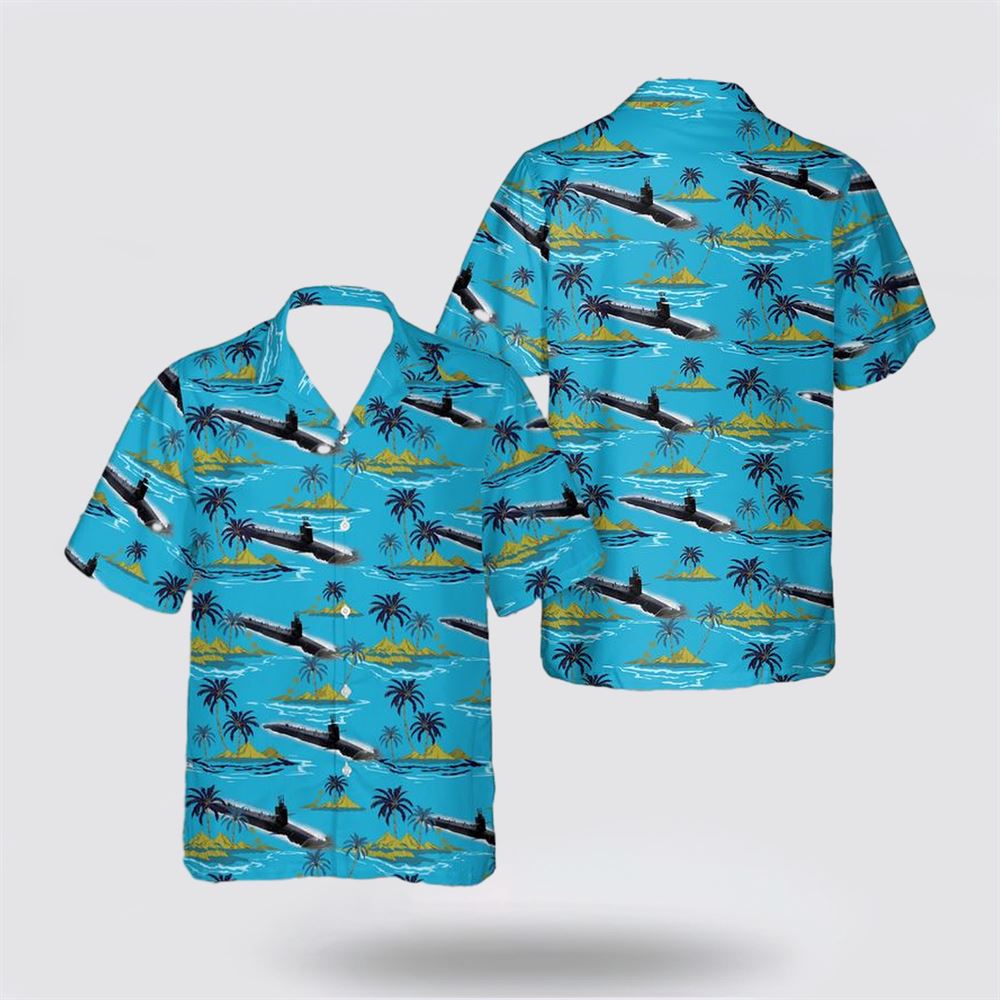 US Navy USS Florida (SSGN-728) Hawaiian Shirt - Beachwear Gifts For Navy Military Personnel