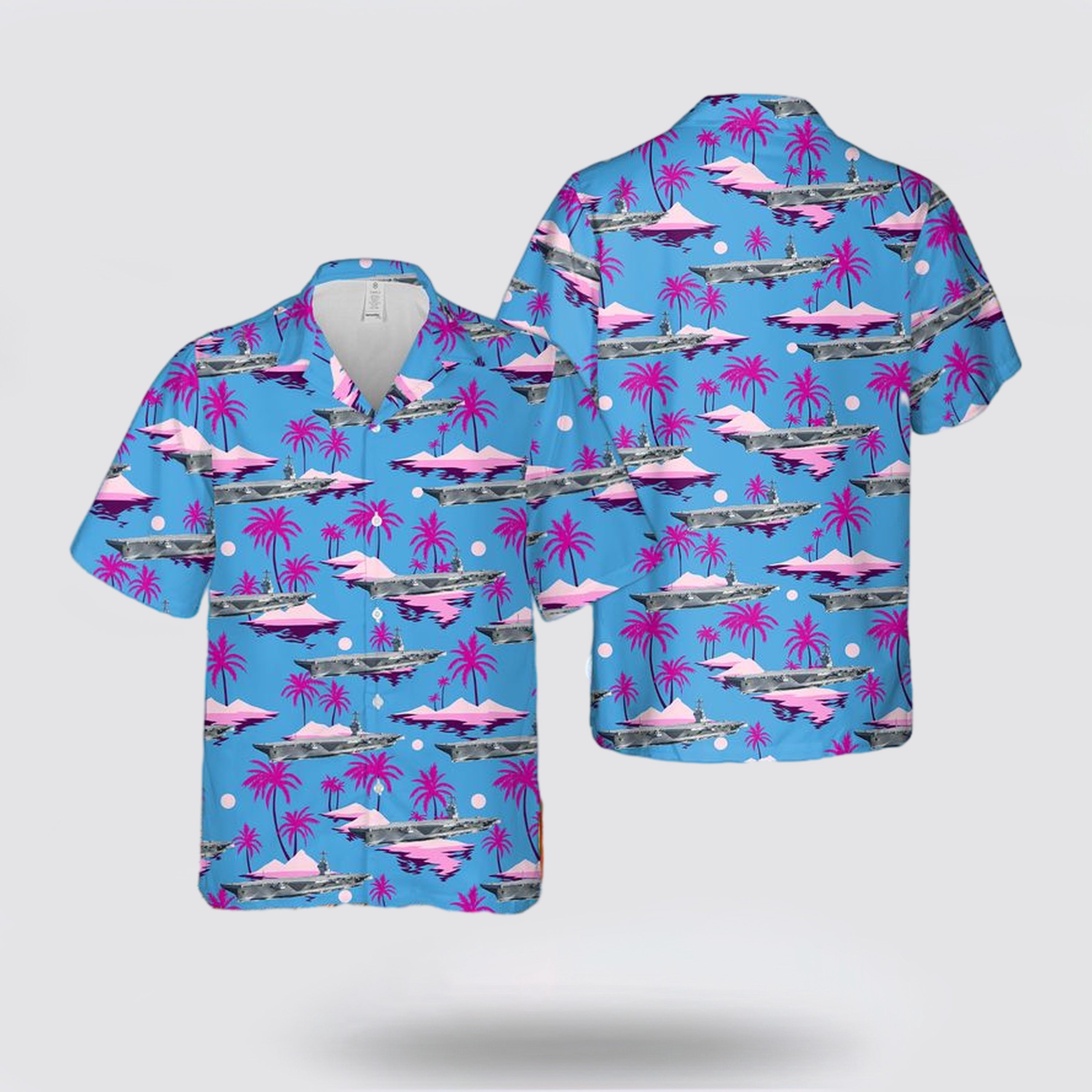 US Navy USS Gerald R. Ford CVN-78 Gerald R. Ford Class Aircraft Carrier Hawaiian Shirt - Gifts For Navy Military Personnel