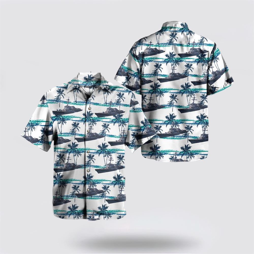 US Navy USS Gridley DDG-101 Destroyer Hawaiian Shirt - Gifts For Navy Soldiers