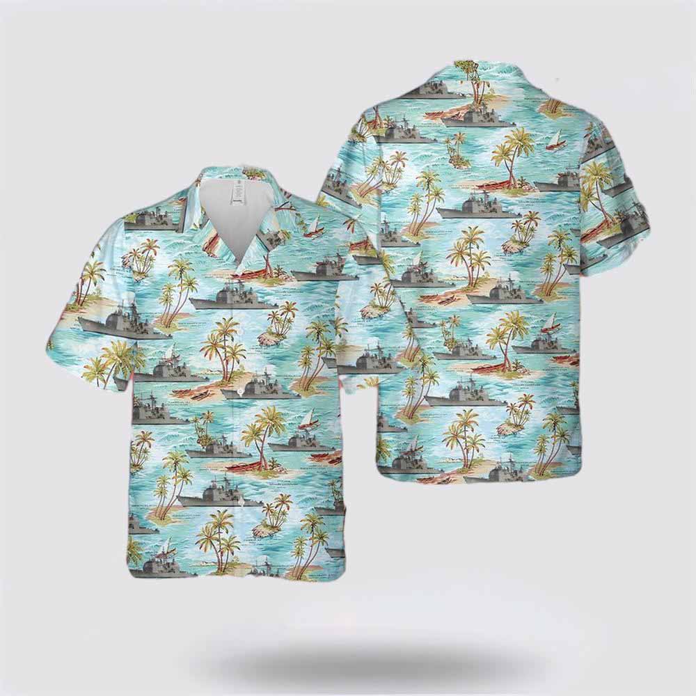 US Navy USS Hue City (CG-66) Hawaiian Shirt - Beach Clothes Gifts For Military Personnel