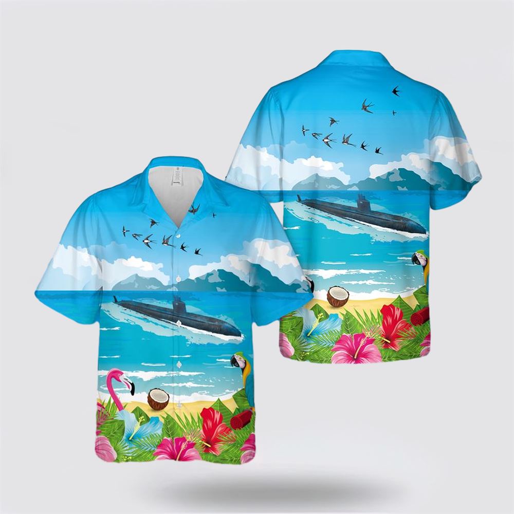 US Navy USS Los Angeles (SSN-688) Hawaiian Shirt - Gift For Military Personnel