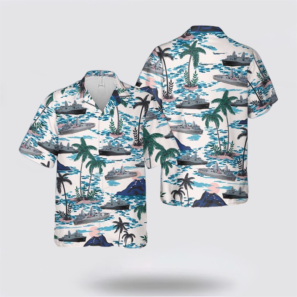 US Navy USS New York (LPD-21) Hawaiian Shirt - Beach Clothes Gifts For Military Personnel