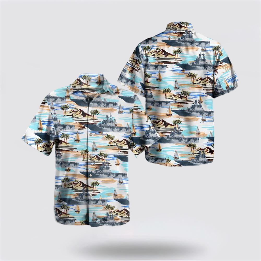 US Navy USS Tripoli (LHA-7) Hawaiian Shirt - Gifts For Military Personnel