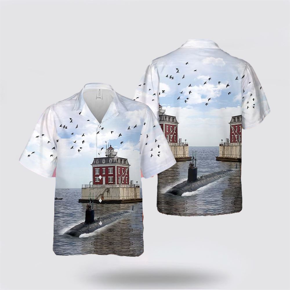 US Navy USS Vermont (SSN-792) Hawaiian Shirt - Gift For Military Personnel