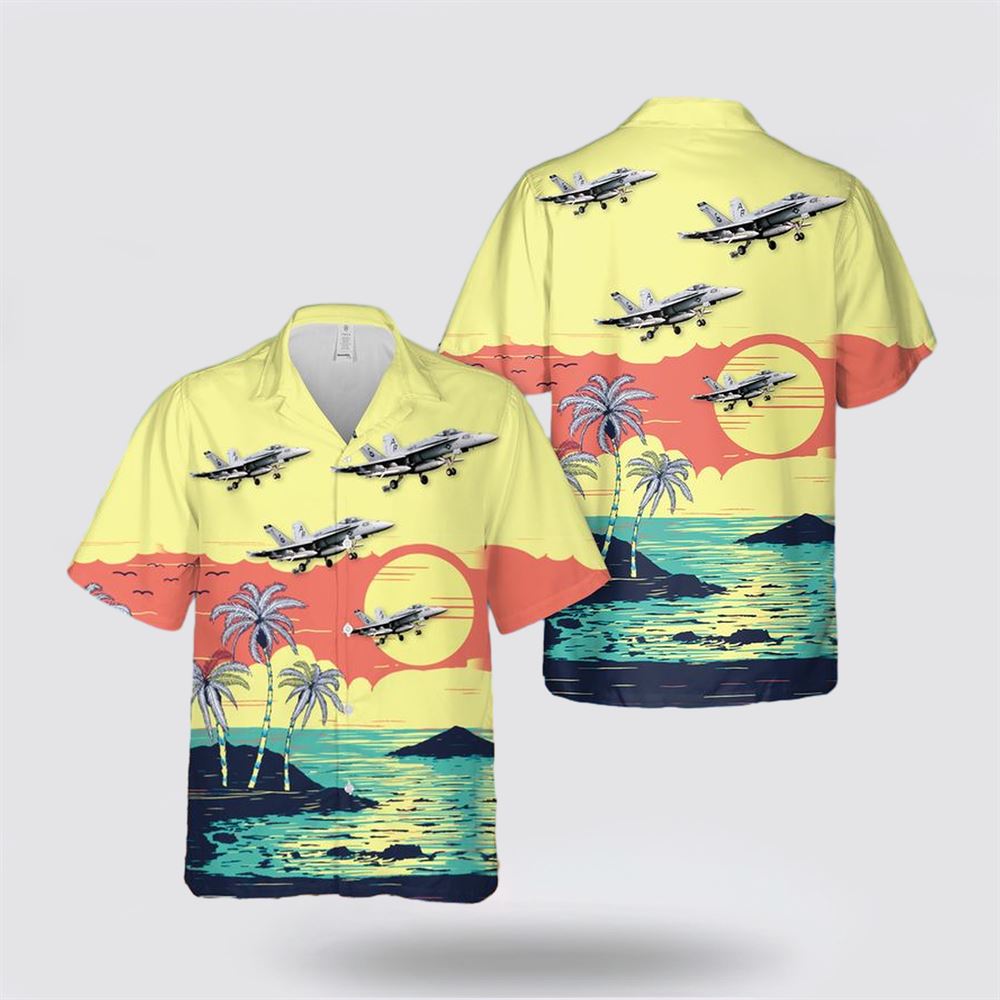 US Navy VA-86 Sidewinders FA-18E Super Hornet Hawaiian Shirt - Beach Clothes Gifts For Military Personnel