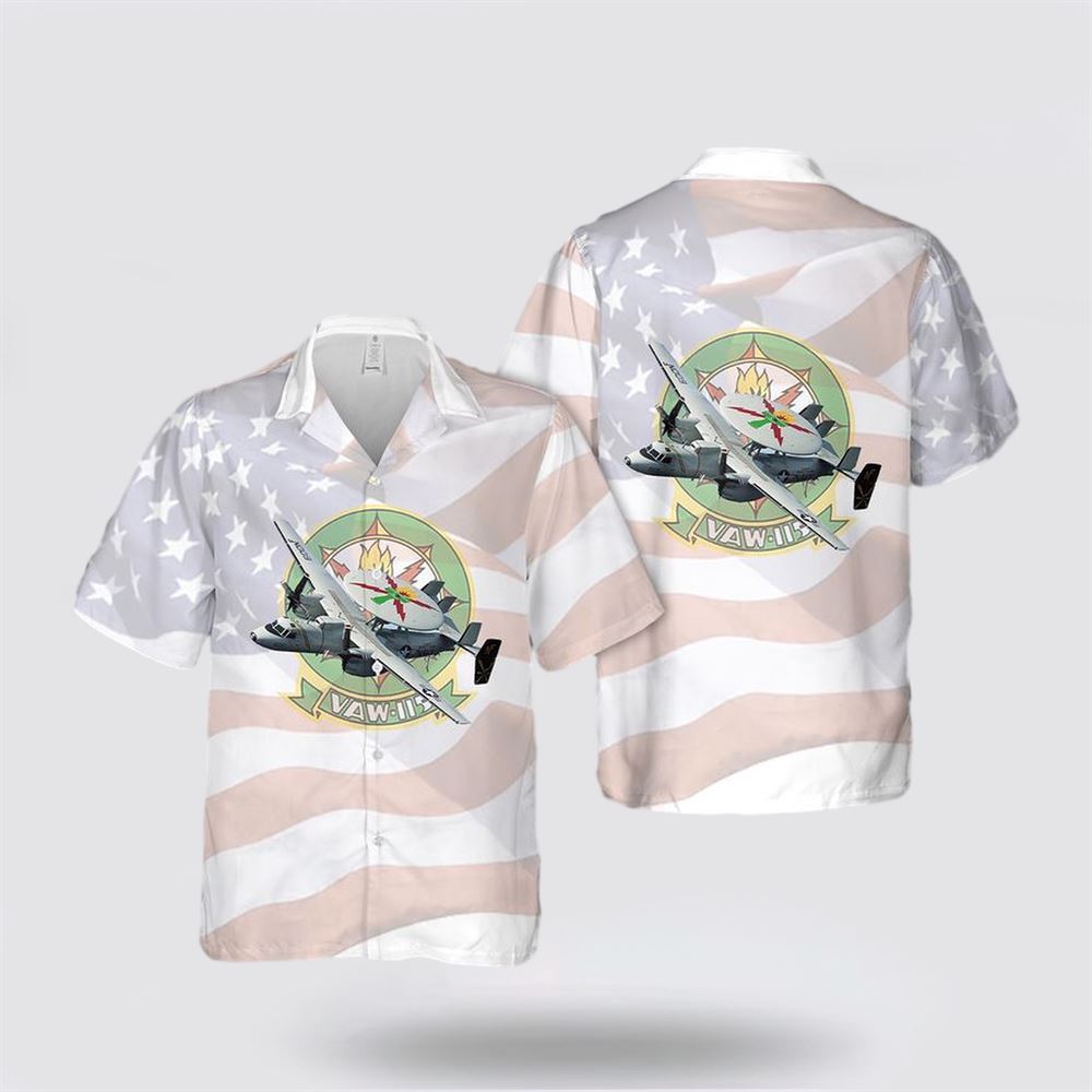 US Navy VAW-115 Liberty Bells E-2D Hawaiian Shirt - Beachwear Gift For Military Personnel