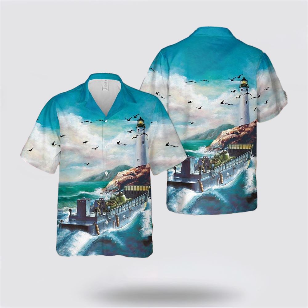 US Navy Vehicle Landing Craft LCM 3 Hawaiian Shirt - Beach Clothes Gifts For Military Personnel
