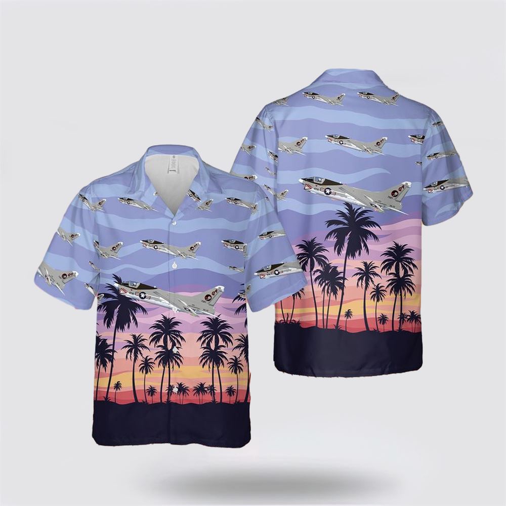 US Navy Vought A-7 Corsair II Of VA-12 Hawaiian Shirt - Gift For Military Personnel