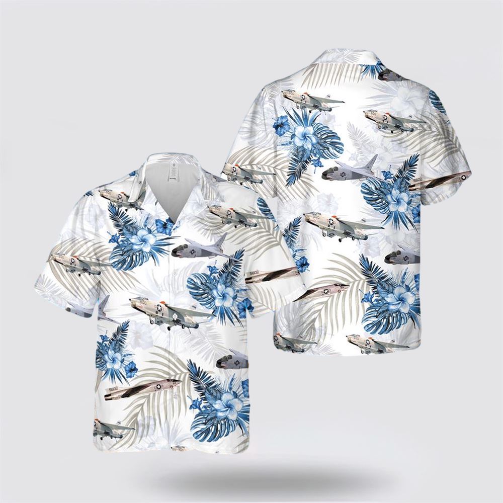 US Navy Vought RF-8 Crusader Hawaiian Shirt - Gifts For Navy Military Personnel