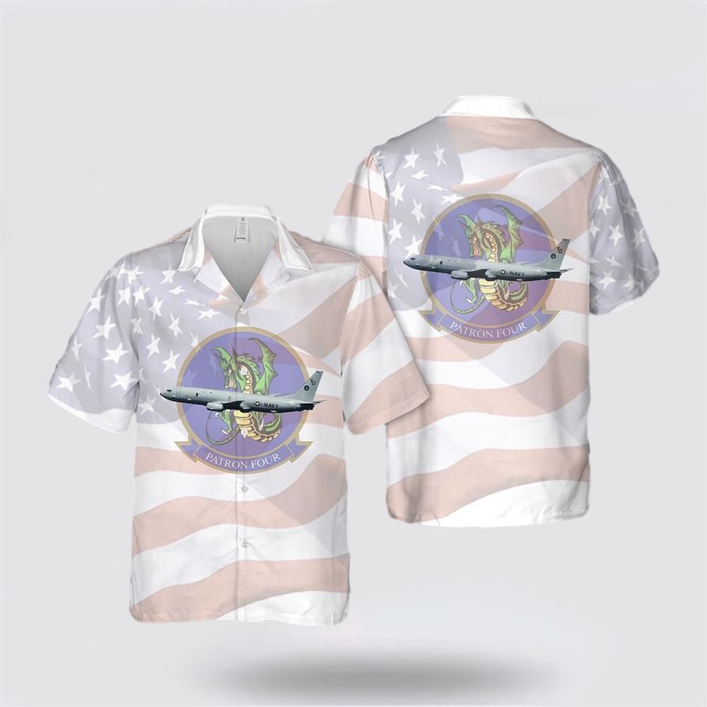 US Navy VP-4 Skinny Dragons P-8A Hawaiian Shirt - Beachwear Gift For Military Personnel