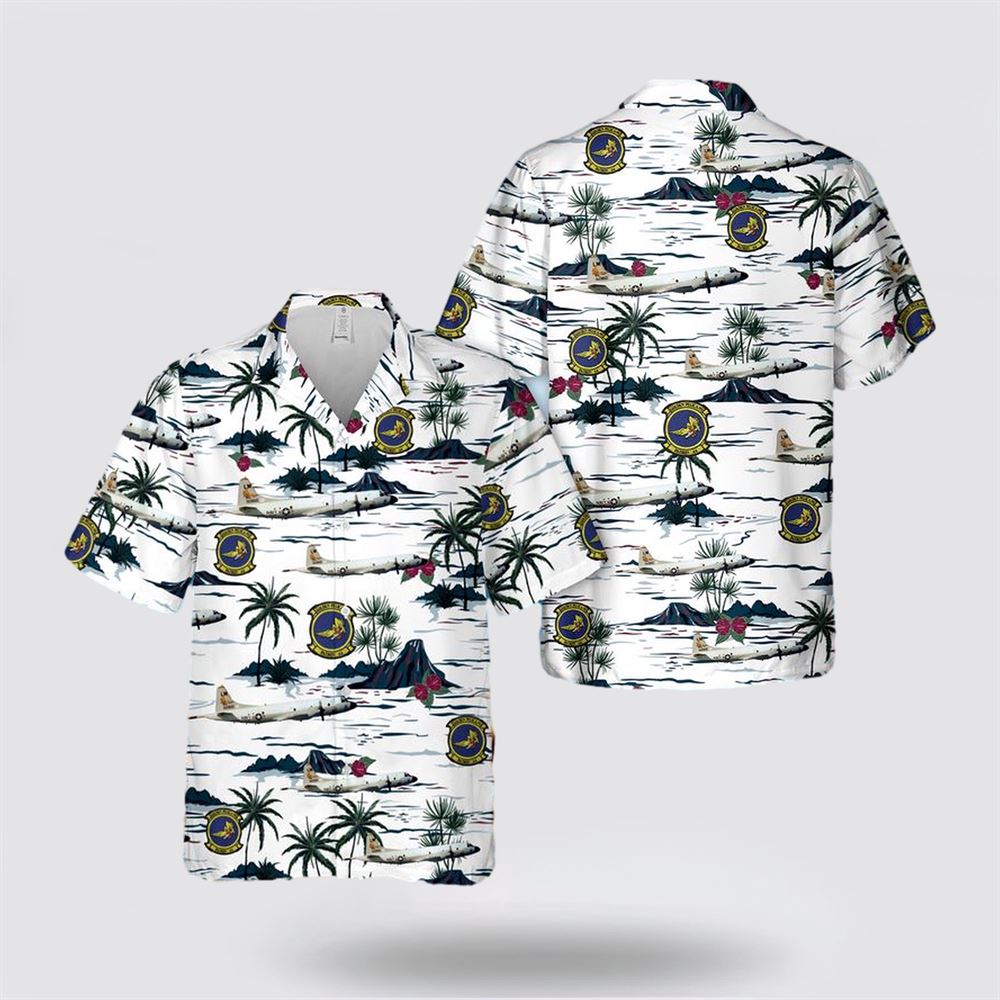 US Navy VP-44 (1951-1991) Lockheed P-3C Orion Hawaiian Shirt - Beachwear Gifts For Navy Military Personnel