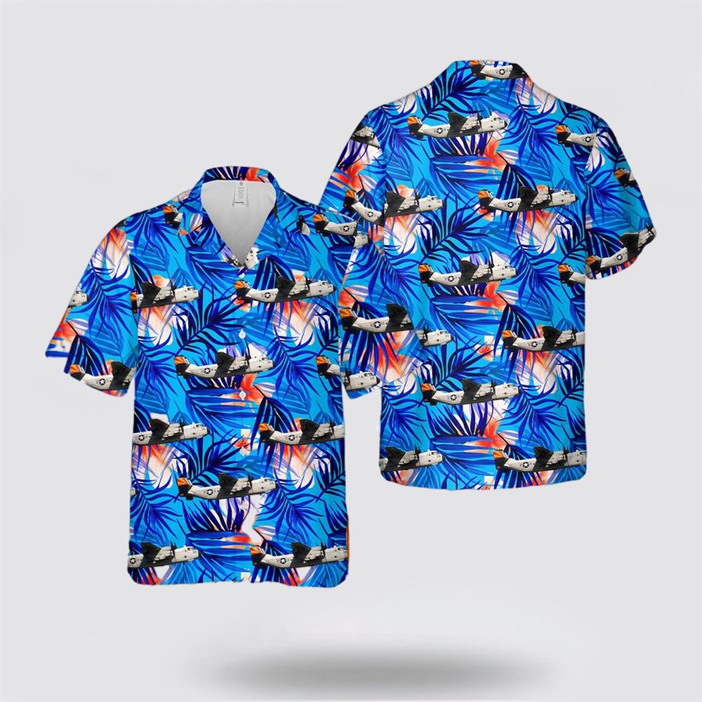 US Navy VRC-40 Grumman C-2 Greyhound Hawaiian Shirt - Beach Clothes For Navy Soldiers